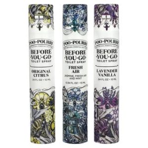 Poo-Pourri On-The-Go סט 3 ספריי לאסלה - חבילת תמורה