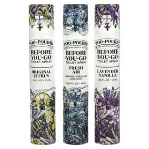 Poo-Pourri - סט תרסיסי שירותים ניידים - 3 יחידות