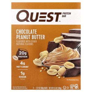 Quest Protein Bar - חמאת בוטנים שוקולד - 4 חטיפים