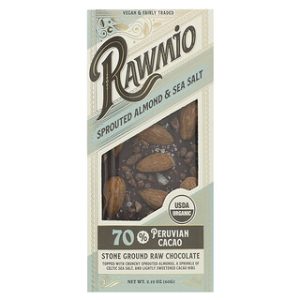 Rawmio שוקולד גולמי - שקדים מונבטים ומלח ים - 60 גרם