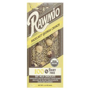 Rawmio שוקולד שיבולת שועל-אגוזי לוז קראנץ' 60 גרם