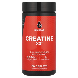 SIXSTAR Creatine X3™ - קריאטין 60 קפליות - תוסף כושר