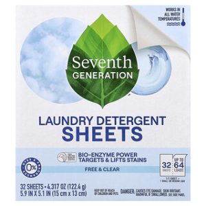 Seventh Generation - דפי כביסה ללא ריח - 32 יחידות