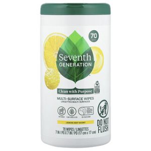Seventh Generation מגבונים רב-שימושיים-לימון, 70 יח'
