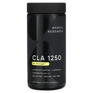 Sports Research CLA 1250 - תוסף CLA לחיטוב שריר 180 כמוסות