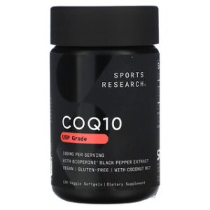 Sports Research CoQ10 100 מ"ג - תוסף תזונה 120 כמוסות