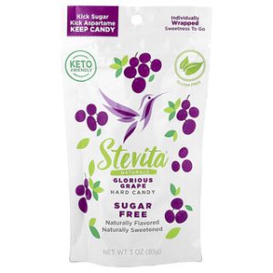 Stevita Naturals סוכריות קשות ללא סוכר-ענבים 85 גרם