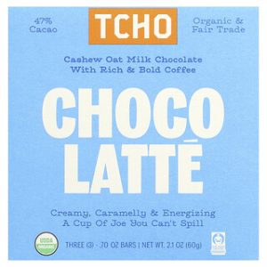 TCHO Choco Latte - שוקולד חלב קפה 47% - 3 יחידות