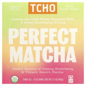 TCHO Perfect Matcha שוקולד לבן עם תות- 3 יחידות