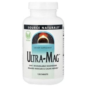 Ultra-Mag Source Naturals - מגנזיום לתמיכה בגוף - 120 טבליות
