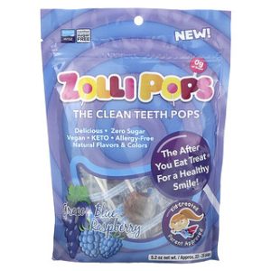 Zollipops סוכריות בטעמי ענבים-פטל כחול - כ-25 יחידות