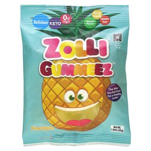 Zollipops סוכריות ללא סוכר אננס 55 גרם