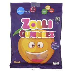 Zollipops סוכריות ללא סוכר- אפרסק 55 גרם