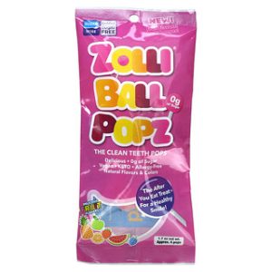Zollipops - סוכריות לניקוי שיניים בטעמי פירות - 4 יח'