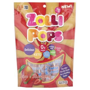 Zollipops סוכריות מנגו ותות - 147 גרם - ללא סוכר