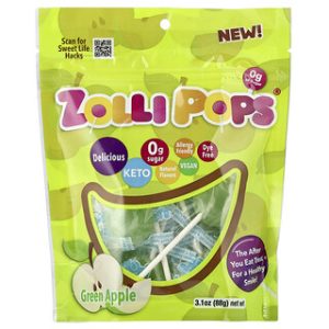 Zollipops - סוכריות תפוח ירוק לשיניים נקיות - 88 גרם