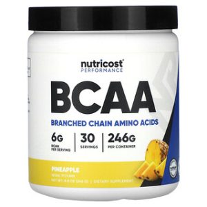 אבקת BCAA אננס Nutricost - שיפור ביצועים 246 גרם