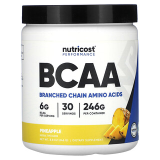 אבקת BCAA אננס Nutricost - שיפור ביצועים 246 גרם