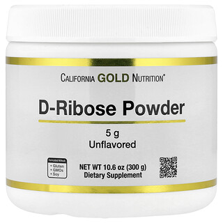 אבקת D-ריבוז California Gold Nutrition - 300 גרם - ללא טעם