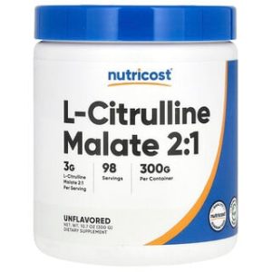 אבקת L-Citrulline Malate 2,1 - Nutricost 300 גרם