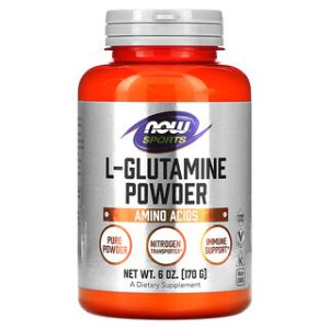 אבקת L-גלוטמין NOW Sports - 170 גרם - לשיקום שרירים