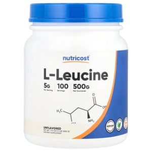 אבקת L-לאוצין Nutricost - תוסף תזונה טהור 500 גרם