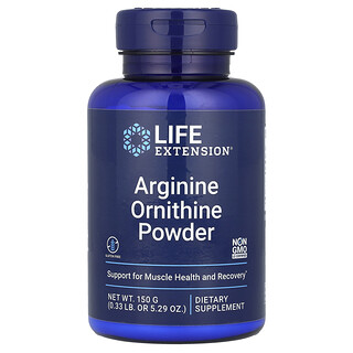 אבקת ארגינין אורניתין Life Extension - 150 גרם