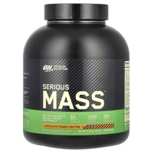 אבקת חלבון Serious Mass - בוטנים ושוקולד - 2.72 ק"ג