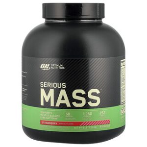 אבקת חלבון Serious Mass תות 2.72 ק"ג - Optimum Nutrition