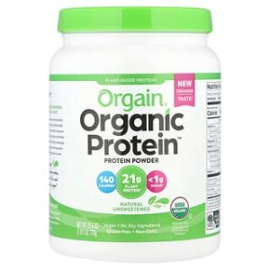 אבקת חלבון אורגנית טבעונית Unsweetened Orgain - 720 גרם