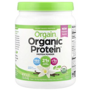 אבקת חלבון טבעוני אורגני וניל - Orgain 462 גרם