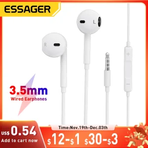 אוזניות חוטיות Essager 3.5 מ,מ עם מיקרופון - סטריאו