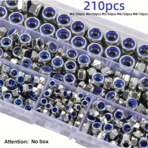 אום משושה M3-M8 נגד החלקה - הידוק 8-דרגה