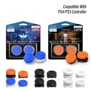 אחיזות אגודל PS5,PS4, 2 יח' - בקר משופר נגד החלקה