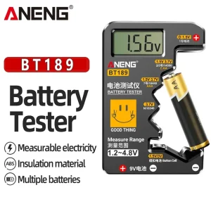 בוחן סוללות אוניברסלי ANENG BT189 - צג LCD ביתי