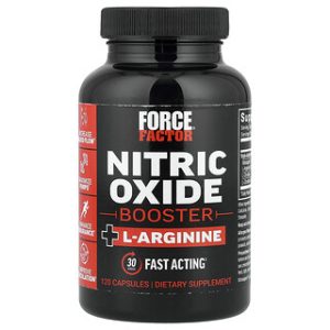 בוסטר חנקן-חמצני Force Factor + L-Arginine - 120 כמוסות