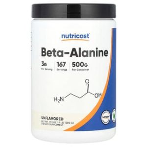 בטא-אלאנין Nutricost - 500 גרם - ללא טעם - תוסף ספורט