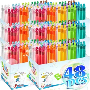 בקבוקי בועות סבון צבעוניים - 48 יח' - קישוטים ומשחקים