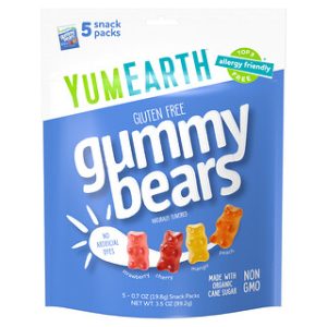 גומי לעיסה ללא גלוטן - YumEarth - 5 חבילות טעם פירות