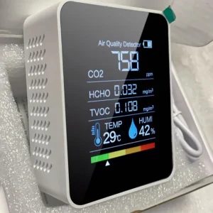 גלאי איכות אוויר נייד 5 ב-1 - CO2 HCHO TVOC