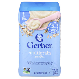 דגני בוקר מולטיגריין Gerber לתינוקות - 454 גרם