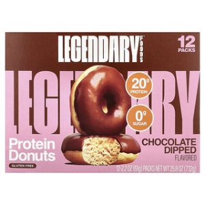 דונאטס חלבון מצופים שוקולד - 12 יחידות - Legendary Foods