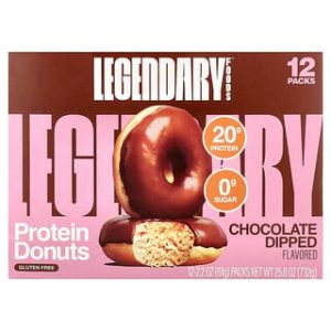 דונאטס חלבון מצופים שוקולד - Legendary Foods 12 יחידות