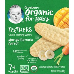 וופלים אורגניים לתינוקות 7+ חודשים - Gerber מנגו בננה גזר