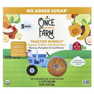 חטיף אורגני לתינוק - Tractor Wheels בננה דלעת כרובית