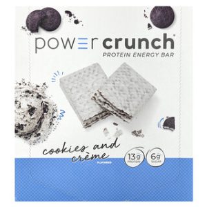 חטיף חלבון Power Crunch - טעם עוגיות ושמנת - 12 יח'