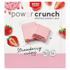חטיף חלבון Power Crunch - טעם קרם תות - 12 יחידות