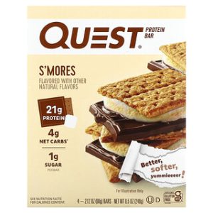 חטיף חלבון קווסט SMores - 4 יחידות - טעים ובריא