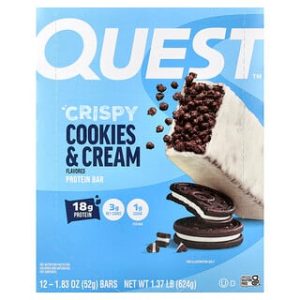 חטיף חלבון קריספי עוגיות ושמנת Quest - 12 יחידות