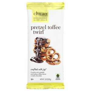חטיף שוקולד מריר Chuao Pretzel Toffee Twirl 80 גרם